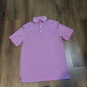 Vineyard Vines Bradley Striped Sankaty Polo- XS